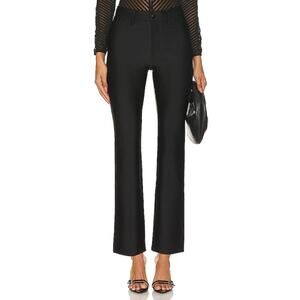 Good American Shine Black Nylon Compression Good Waist Straight Pant Size 24